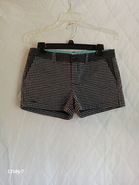 Merona Black & White Grid Bermuda Shorts
